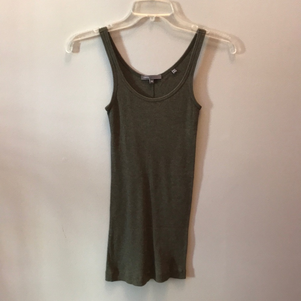 Sleeveless Olive Green Tank Top